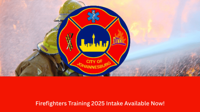 Johannesburg Firefighters undergoing physical training for the 2025 intake programme