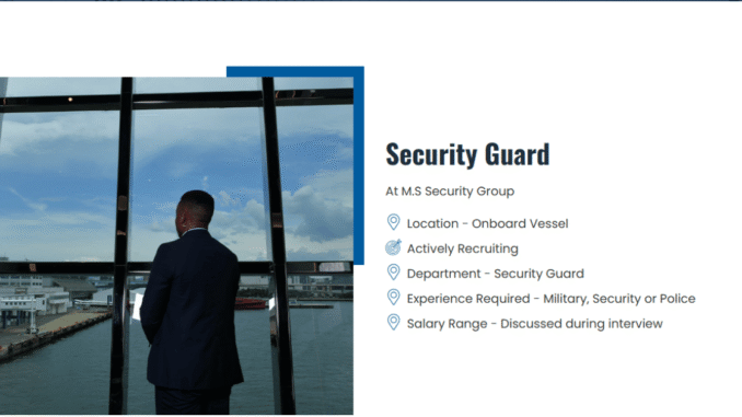 ms security guard vacancies