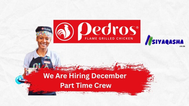 Pedros December Part-Time Jobs 2025