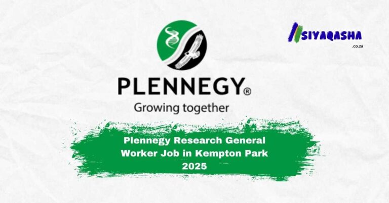 Plennegy Research General Worker Job in Kempton Park 2025