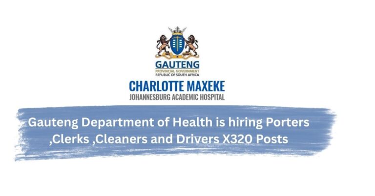Charlotte Maxeke Hospital Vacancies 2026: X320 Posts
