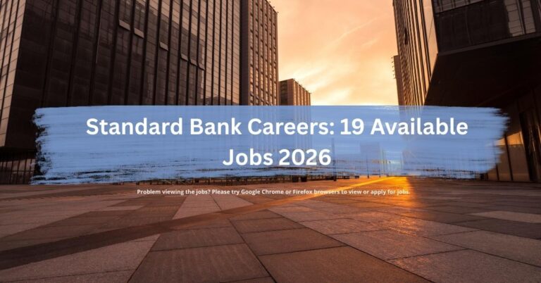 Standard Bank Careers: 19 Available Jobs 2026