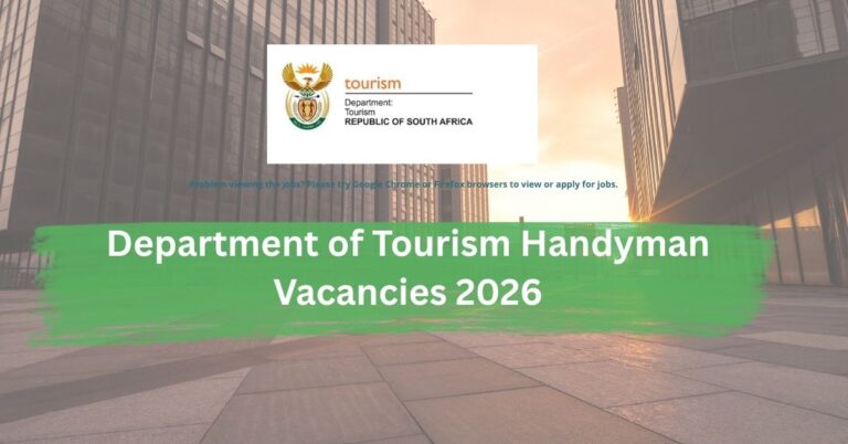 Department of Tourism Handyman Vacancies 2026