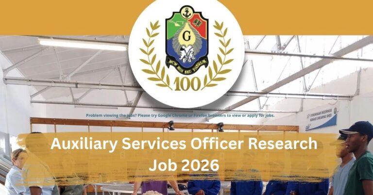 Auxiliary Services Officer Research Job 2026