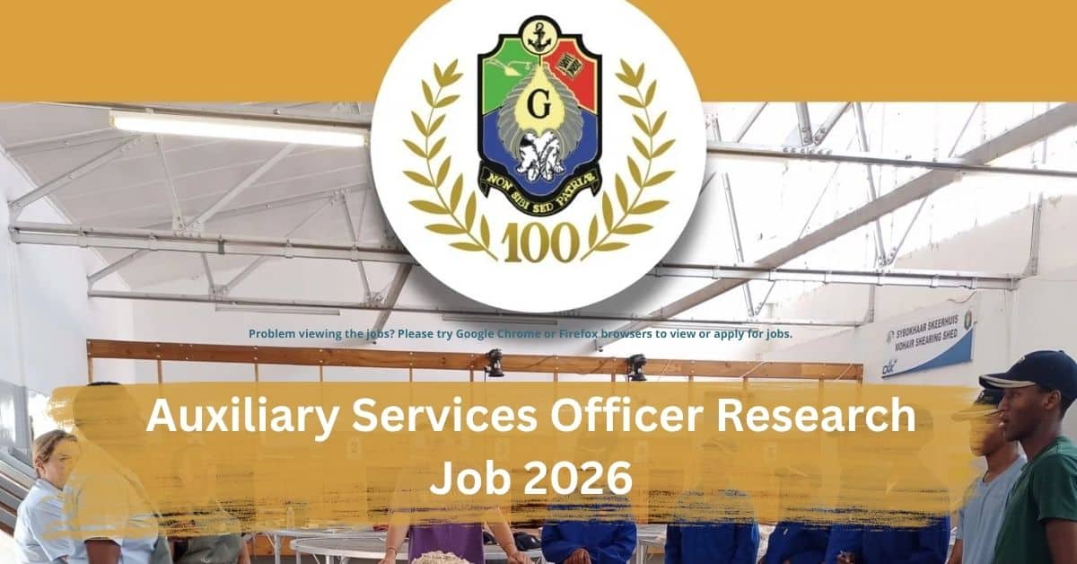 Auxiliary Services Officer job 2026 agriculture research duties