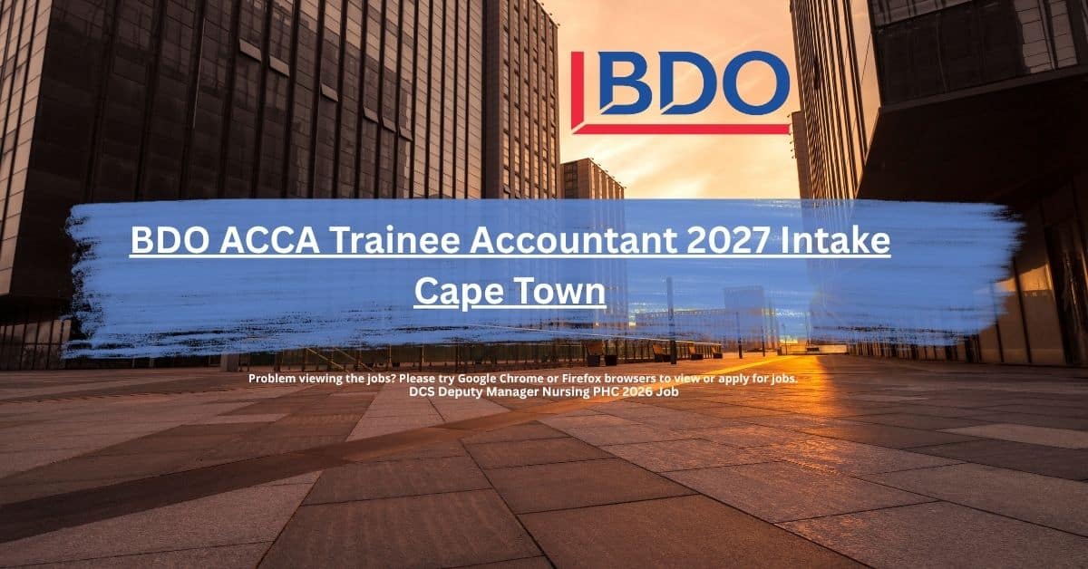 ACCA Trainee Accountant 2027 BDO Cape Town