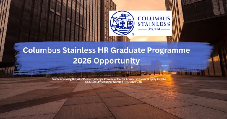 Columbus Stainless HR Graduate Programme 2026 in Middelburg