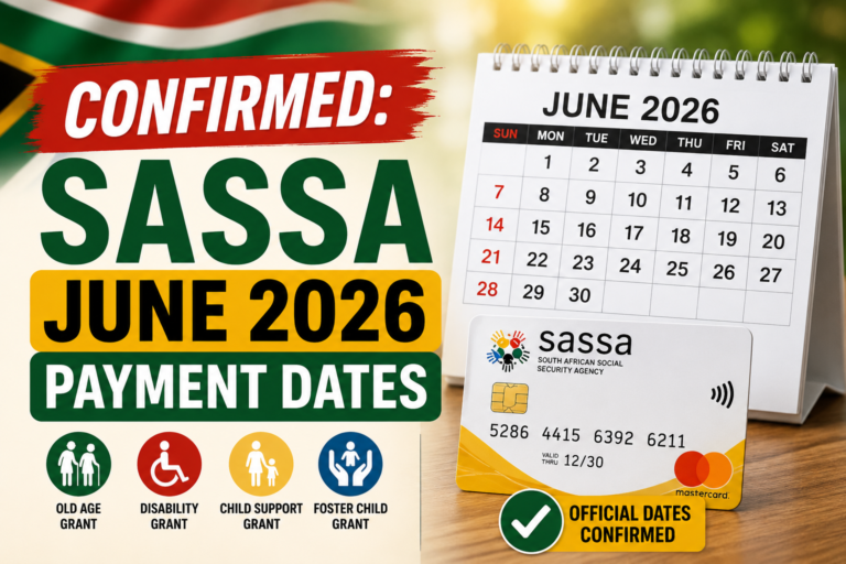 Confirmed: SASSA June 2026 Payment Dates