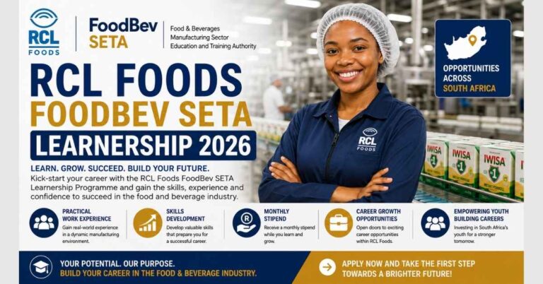 RCL Foods FoodBev SETA Learnership 2026 Gives Young South Africans a Career Head Start
