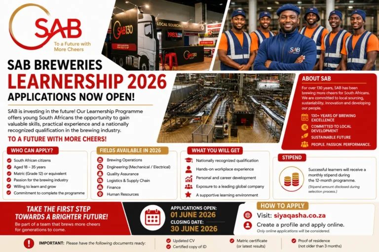SAB Breweries Learnership 2026: Apply Now for Your Future