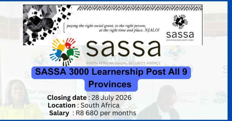 SASSA X2400 Internship Post All 9 Provinces 2026: Your Path to a Rewarding Career