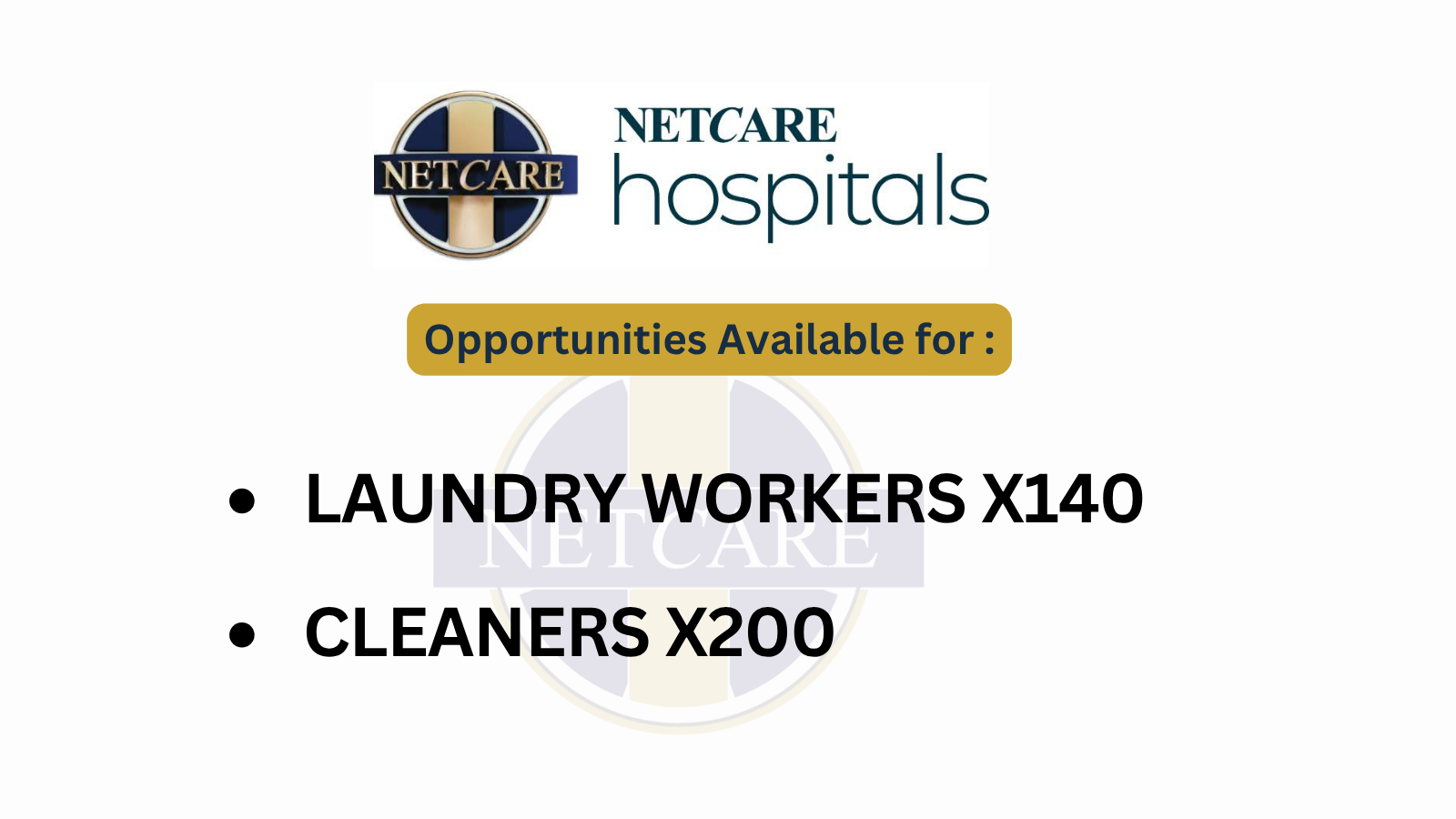 Netcare Vacancies