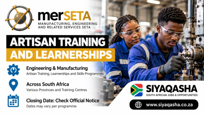 Artisan Training And Learnerships